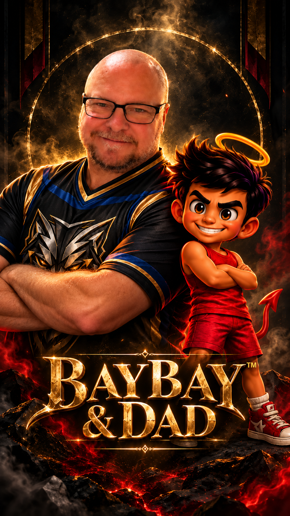 BayBay and Dad artwork featuring Jerry and the BayBay character